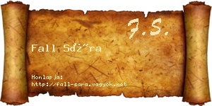 Fall Sára névjegykártya
